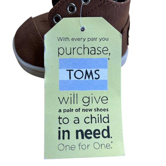 Toms Toddler Brown Lining With TPR Sole Baby Shoes Size T2 - Picture 10 of 11